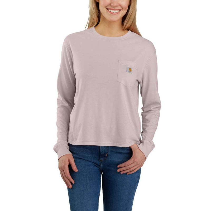 Carhartt 106121 Women's Relaxed Fit Lightweight Long-Sleeve Pocket T-Shirt - Apparel & Accessories > Clothing > Clothing Tops > T-Shirts WOMENS T-SHIRTS