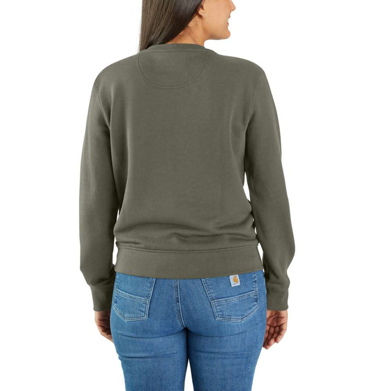 Carhartt 106179 Women's Relaxed Fit Midweight French Terry Crewneck Sweatshirt - Apparel & Accessories > Clothing > Clothing Tops > Sweatshirts WOMENS SWEATSHIRTS