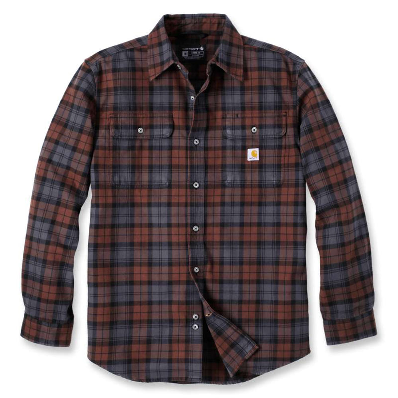 Carhartt 106356 Loose Fit Heavyweight Flannel Long-Sleeve Plaid Shirt - Apparel & Accessories > Clothing > Clothing Tops > Shirts SHIRTS
