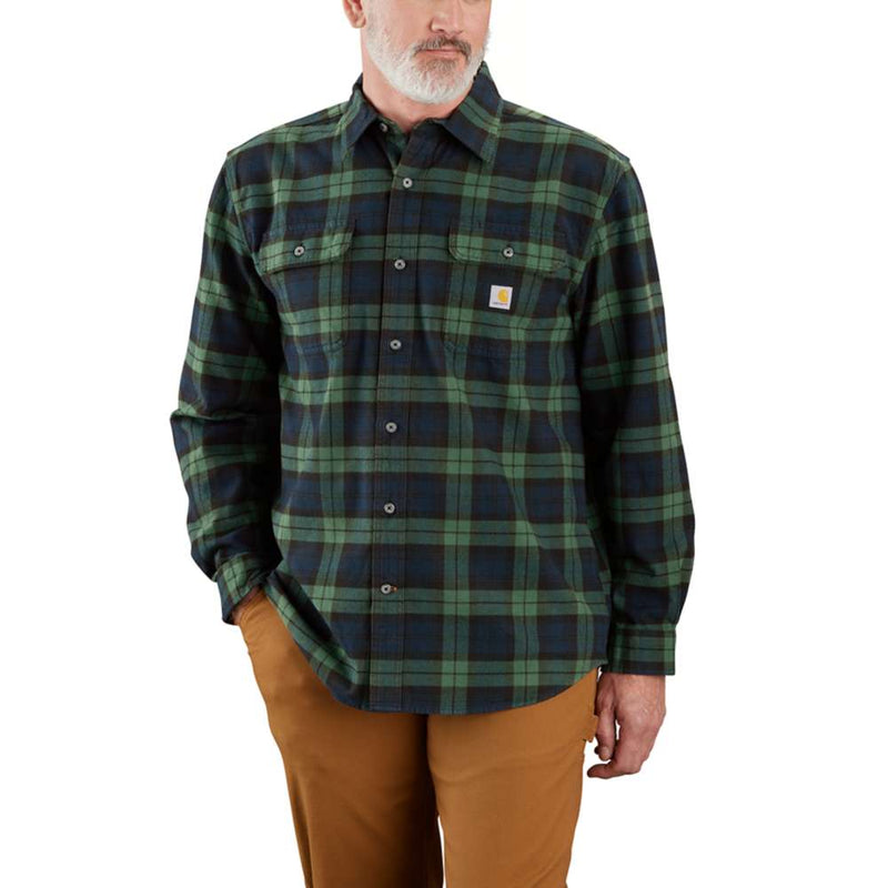 Carhartt 106356 Loose Fit Heavyweight Flannel Long-Sleeve Plaid Shirt - Apparel & Accessories > Clothing > Clothing Tops > Shirts SHIRTS