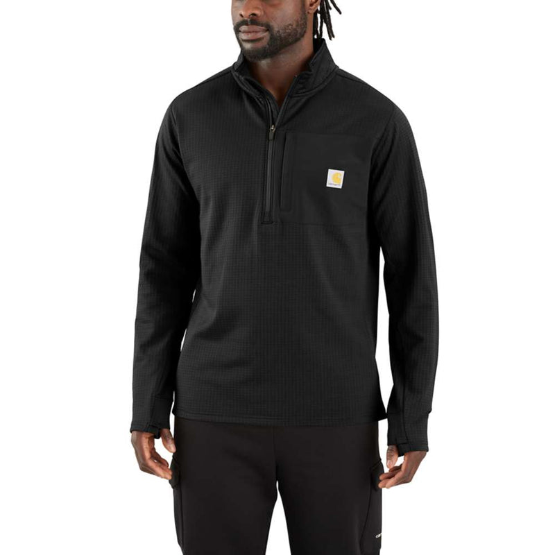 Carhartt 106423 Force Relaxed Fit Mock Neck Half-Zip T-Shirt - Apparel & Accessories > Clothing > Activewear > Activewear Sweatshirts & Hoodies > Sweatshirts SWEATSHIRTS