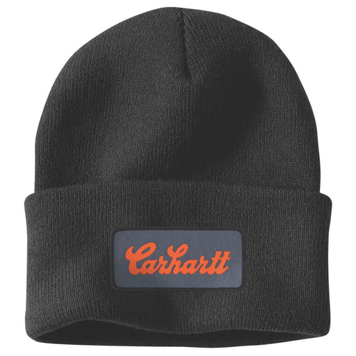 Carhartt 107007 Knit Cuffed Script Patch Beanie - Apparel & Accessories > Clothing Accessories > Hats > Beanies HEADWEAR