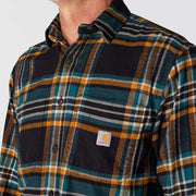 Carhartt 107010 Rugged Flex™ Relaxed Fit Midweight Flannel Long-Sleeve Plaid Shirt - Apparel & Accessories > Clothing > Clothing Tops > Shirts SHIRTS