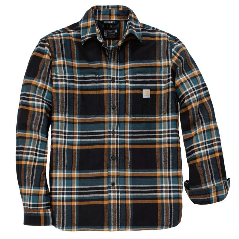 Carhartt 107010 Rugged Flex™ Relaxed Fit Midweight Flannel Long-Sleeve Plaid Shirt - Apparel & Accessories > Clothing > Clothing Tops > Shirts SHIRTS