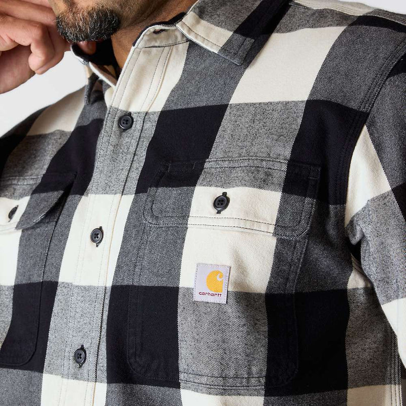 Carhartt 107013 Loose Fit Heavyweight Flannel Long-Sleeve Plaid Shirt - Apparel & Accessories > Clothing > Clothing Tops > Shirts SHIRTS
