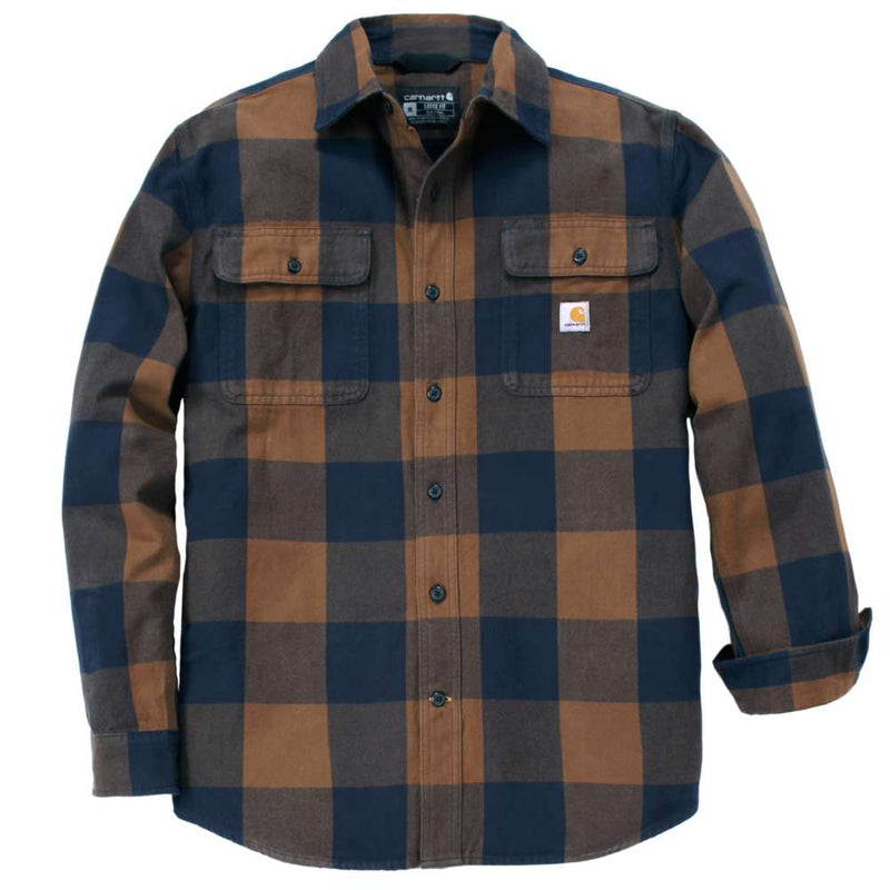 Carhartt 107013 Loose Fit Heavyweight Flannel Long-Sleeve Plaid Shirt - Apparel & Accessories > Clothing > Clothing Tops > Shirts SHIRTS
