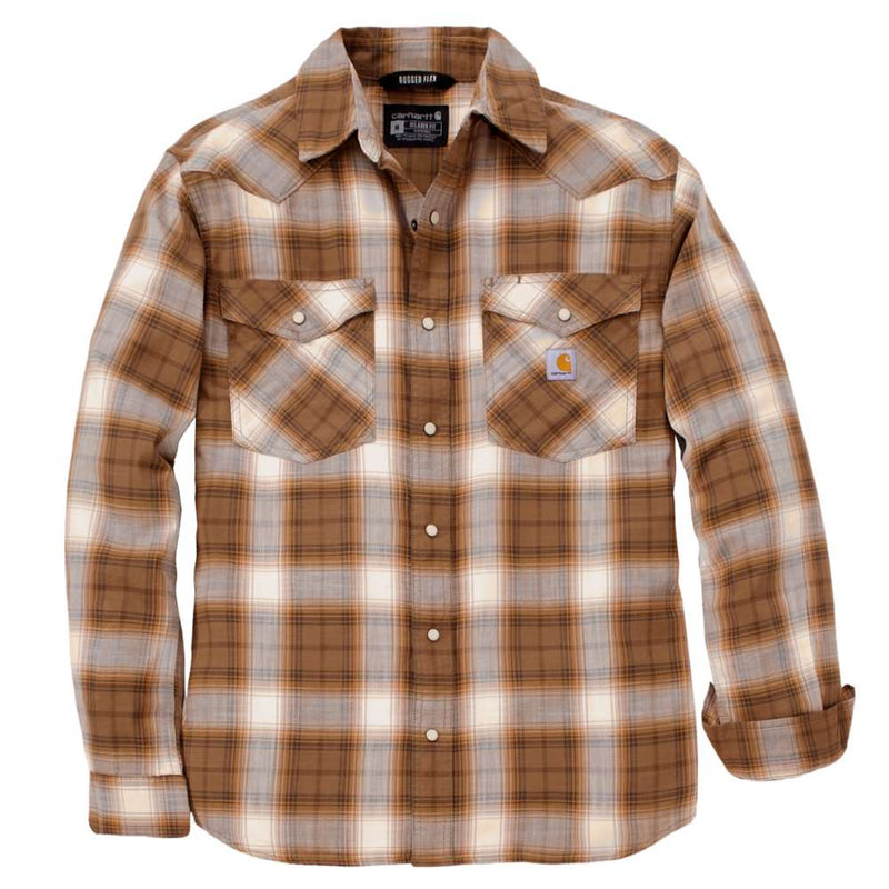 Carhartt 107016 Montana Rugged Flex Long Sleeve Snap Front Plaid Shrt - Apparel & Accessories > Clothing > Clothing Tops > Shirts SHIRTS