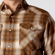 Carhartt 107016 Montana Rugged Flex Long Sleeve Snap Front Plaid Shrt - Apparel & Accessories > Clothing > Clothing Tops > Shirts SHIRTS