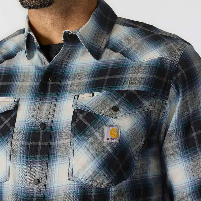 Carhartt 107016 Montana Rugged Flex Long Sleeve Snap Front Plaid Shrt - Apparel & Accessories > Clothing > Clothing Tops > Shirts SHIRTS