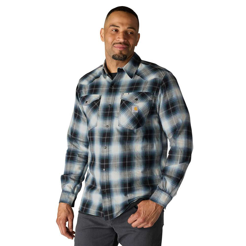 Carhartt 107016 Montana Rugged Flex Long Sleeve Snap Front Plaid Shrt - Apparel & Accessories > Clothing > Clothing Tops > Shirts SHIRTS