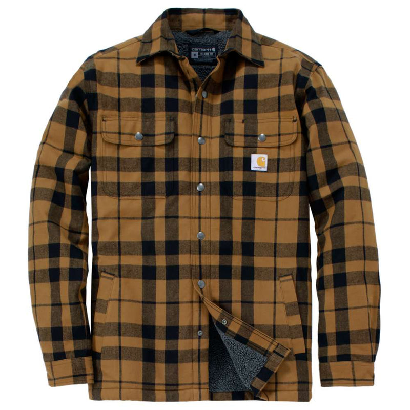 Carhartt 107017 Relaxed Fit Flannel Sherpa-Lined Shirt Jac - Apparel & Accessories > Clothing > Clothing Tops > Shirts SHIRTS