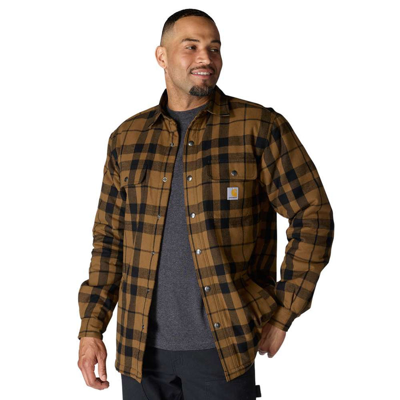 Carhartt 107017 Relaxed Fit Flannel Sherpa-Lined Shirt Jac - Apparel & Accessories > Clothing > Clothing Tops > Shirts SHIRTS