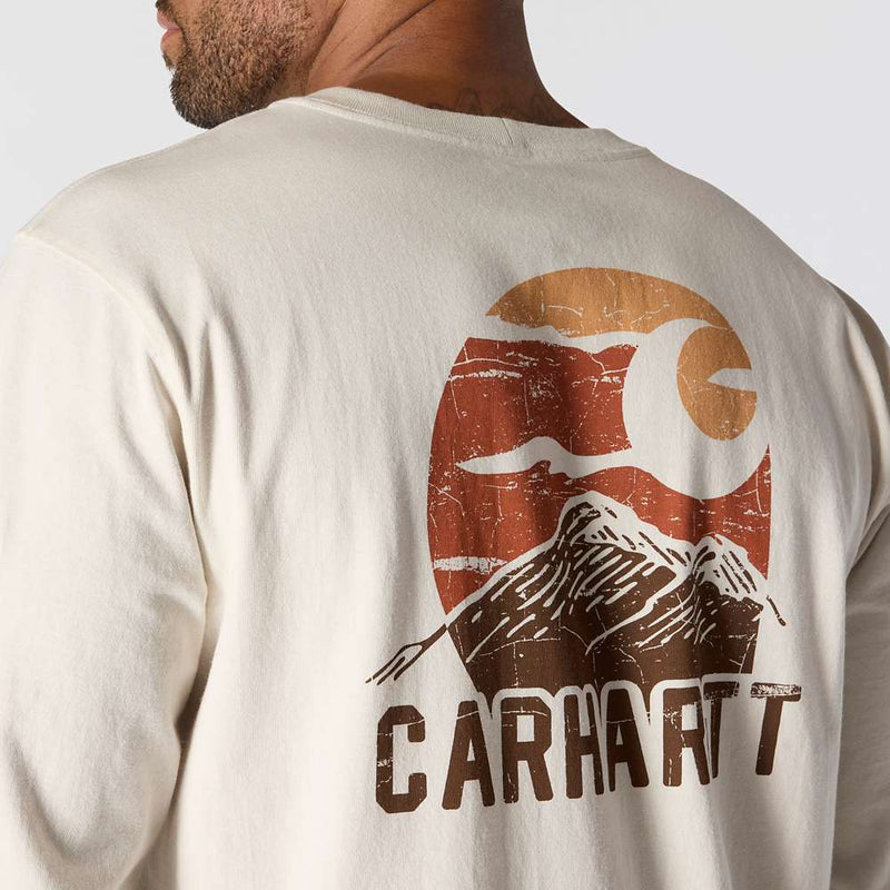 Carhartt 107260 Relaxed Fit Heavyweight Long-Sleeve Mountain Graphic T-Shirt - Apparel & Accessories > Clothing > Clothing Tops > T-Shirts T-SHIRTS