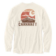 Carhartt 107260 Relaxed Fit Heavyweight Long-Sleeve Mountain Graphic T-Shirt - Apparel & Accessories > Clothing > Clothing Tops > T-Shirts T-SHIRTS