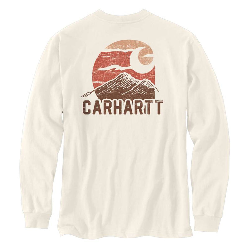 Carhartt 107260 Relaxed Fit Heavyweight Long-Sleeve Mountain Graphic T-Shirt - Apparel & Accessories > Clothing > Clothing Tops > T-Shirts T-SHIRTS