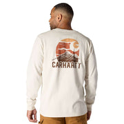 Carhartt 107260 Relaxed Fit Heavyweight Long-Sleeve Mountain Graphic T-Shirt - Apparel & Accessories > Clothing > Clothing Tops > T-Shirts T-SHIRTS