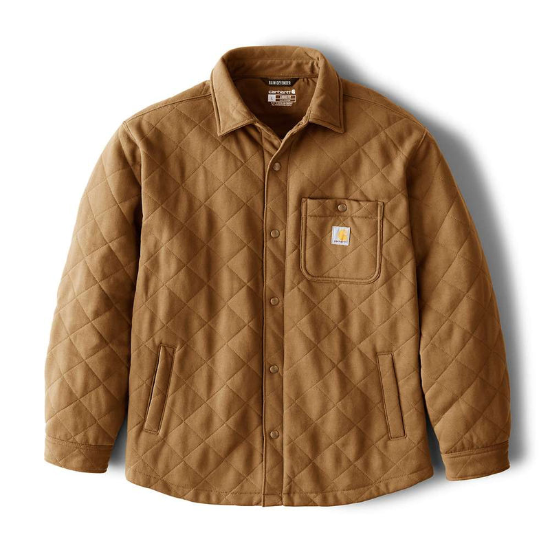 Carhartt 107270 Rain Defender Loose Fit Heavyweight Quilted Snap Front Shirt Jac - Apparel & Accessories > Clothing > Clothing Tops > Shirts SHIRTS