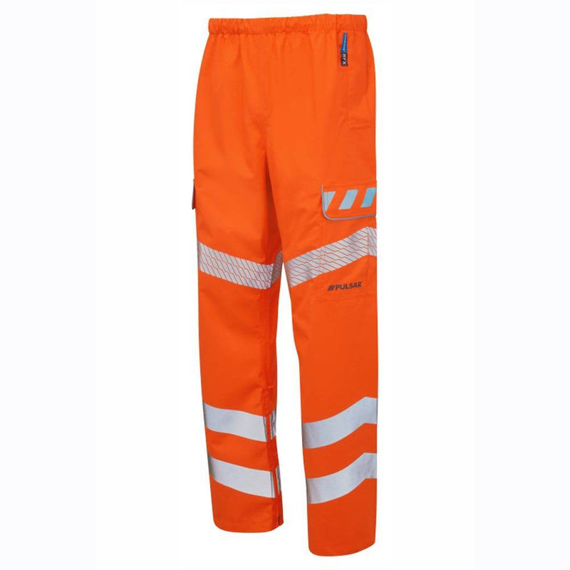 PULSAR EVO251 Evolution HV Orange Waterproof Breathable Over Trouser - WATERPROOF TROUSERS