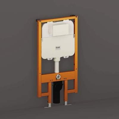 8cm Slimline Front Flush Regular Concealed Cistern and Frame for Wall Hung Pan - Bathrooms