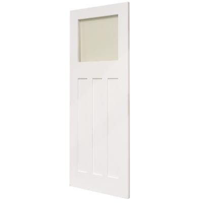 Edwardian 4 Panel White Primed Glazed Internal Door - All Sizes - Doors
