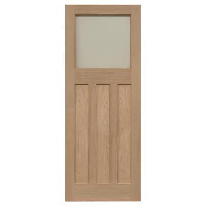 Edwardian Traditional Oak Glazed Unfinished Internal Door - All Sizes - Doors