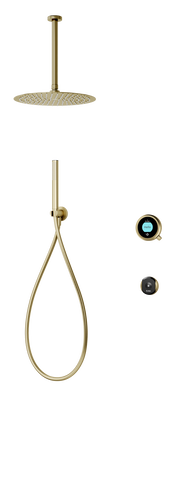 Elisa Intuition Divert Concealed Smart Hand Shower, Fixed Ceiling Heand & Remove - HP/Combi - Brass -