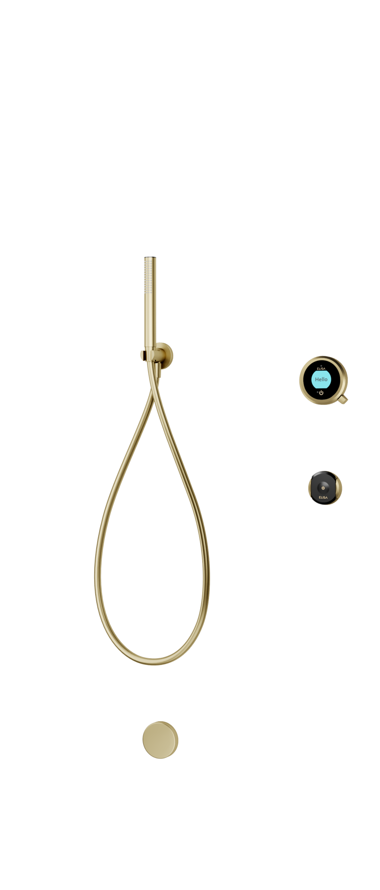 Elisa Intuition Divert Concealed Smart Hand Shower, Overflow Bath Filler, Remote - HP/Combi - Brass -