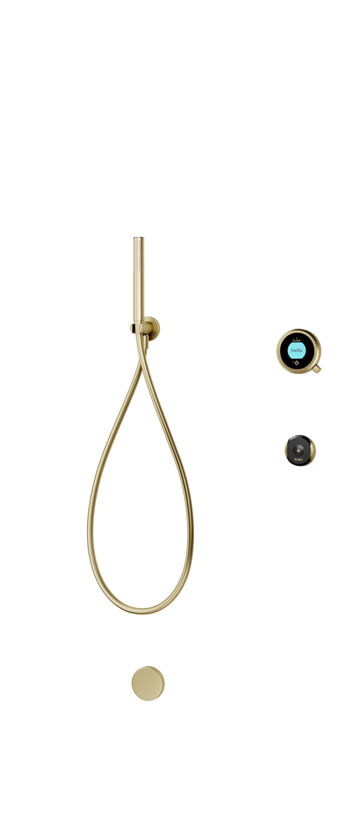 Elisa Intuition Divert Concealed Smart Hand Shower, Overflow Bath Filler, Remote - HP/Combi - Brass -