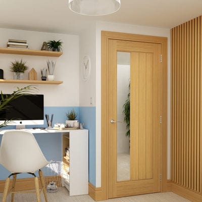Ely Prefinished Oak 1SL Glazed Internal Fire Door FD30 -