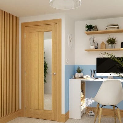 Ely Prefinished Oak 1SL Glazed Internal Door -
