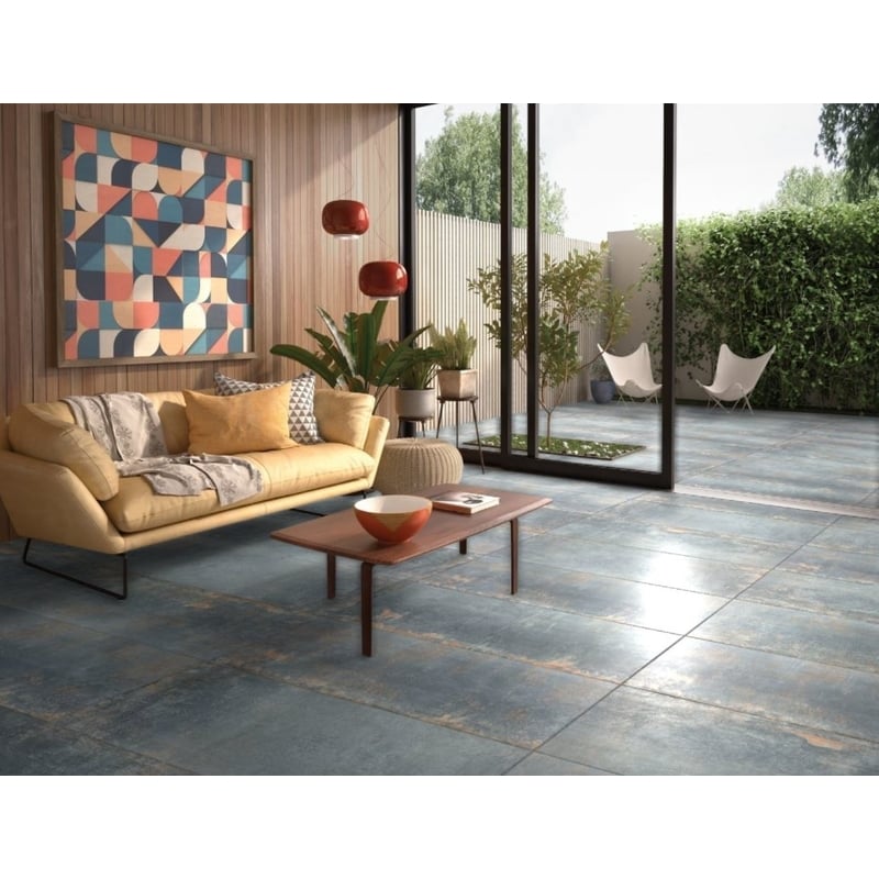 Evoque Metal Green Grey (Lapatto Finish) - All Sizes - Tiles