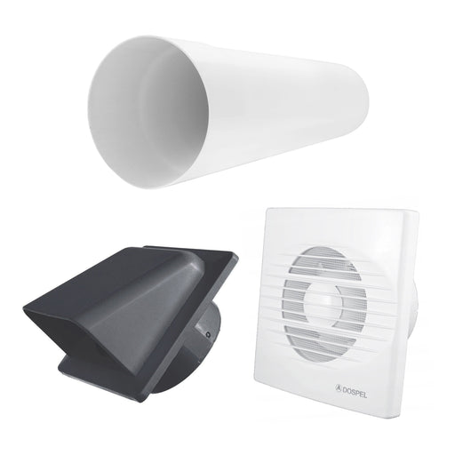 Through Wall Ventilation Kit RICO Standard Fan with Graphite External Vent - OTHER