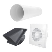 Through Wall Ventilation Kit RICO Timer Switch Fan with Graphite External Vent - OTHER
