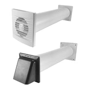 Through Wall Ventilation Kit - STYL Fan with Timer/Humidistat and Graphite External Vent - OTHER