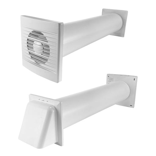 Through Wall Ventilation Kit - STYL Fan with Timer and White External Vent - OTHER