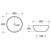 Kompass 2 Drawer Vanity Unit Oak/White & Lavabo Garbo Wash Basin - Bathrooms