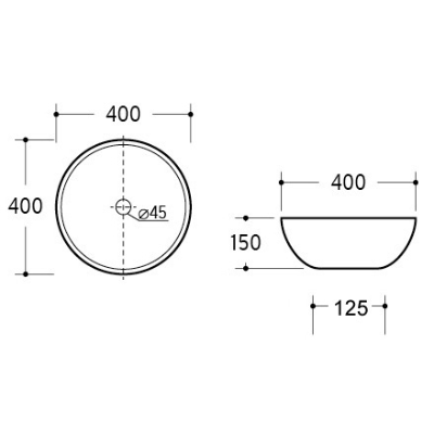 Kompass 2 Drawer Vanity Unit Oak/White & Lavabo Garbo Wash Basin - Bathrooms