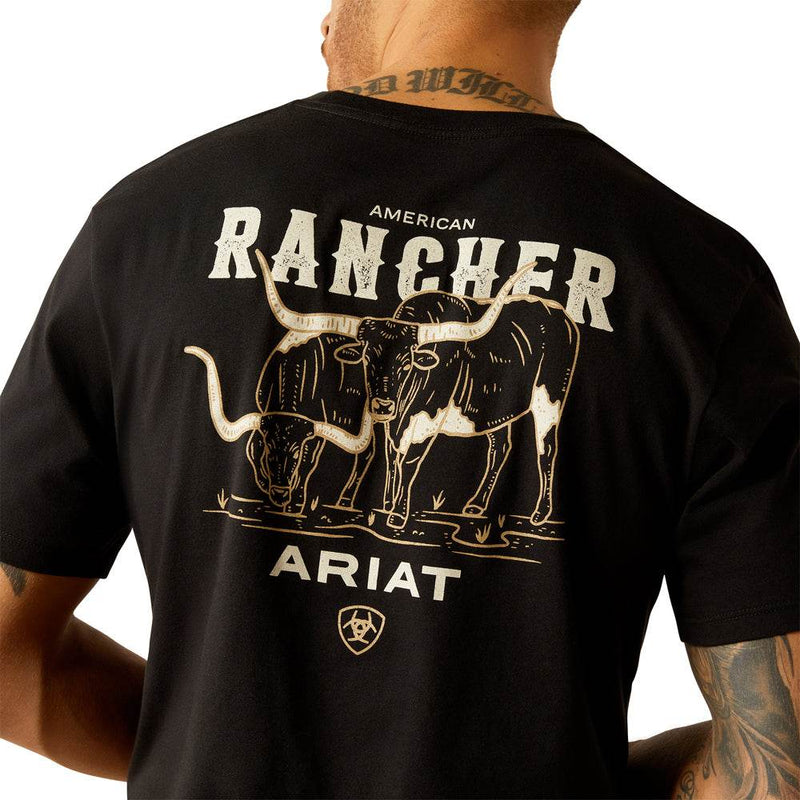 Ariat 10052018 American Rancher Short Sleeve T Shirt Black - T-SHIRTS