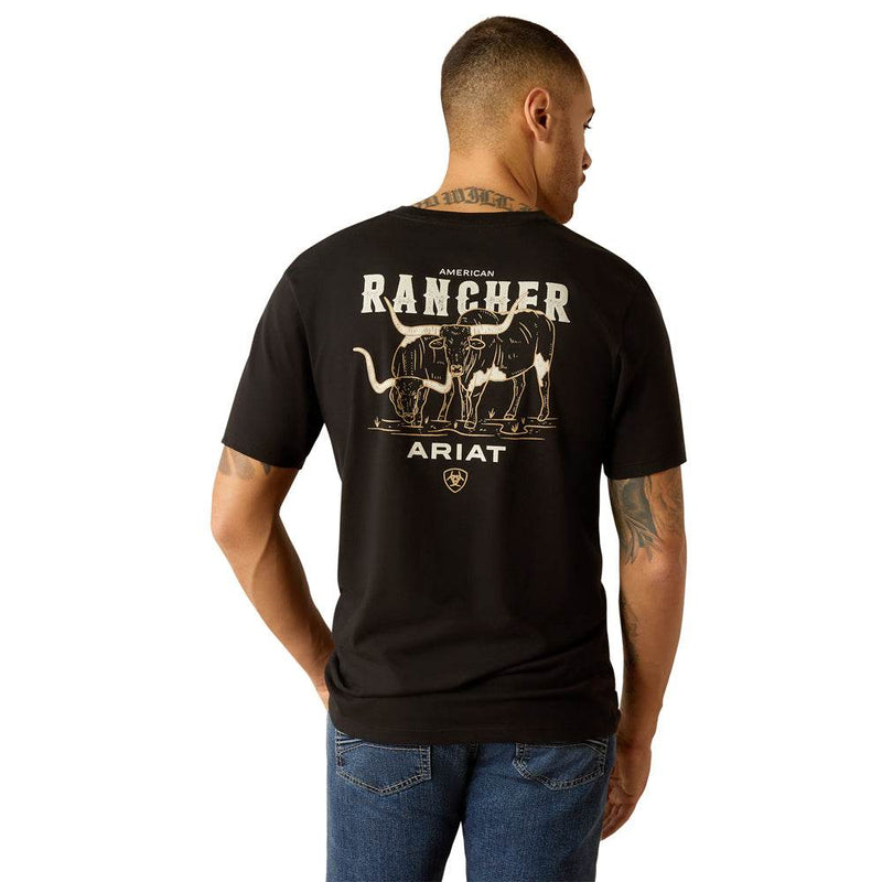 Ariat 10052018 American Rancher Short Sleeve T Shirt Black - T-SHIRTS