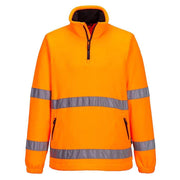 PORTWEST F302 HI-VIZ 1/2 ZIP FLEECE - HI-VIS SWEATSHIRTS & HOODIES