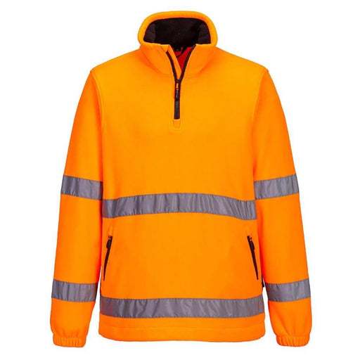 PORTWEST F302 HI-VIZ 1/2 ZIP FLEECE - HI-VIS SWEATSHIRTS & HOODIES