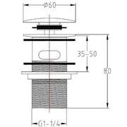 Easy Clean Sprung Plug & Basin Waste - Bathrooms