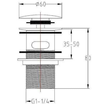 Easy Clean Sprung Plug & Basin Waste - Bathrooms