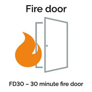 Barbados White Primed Internal Fire Door FD30 - All Sizes - Doors