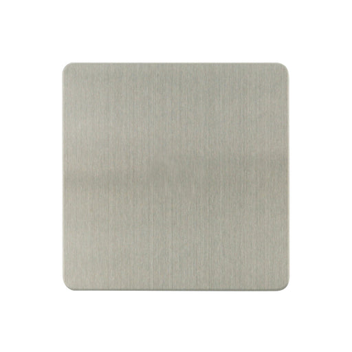 Caradok - The Ultra Flat - Brushed Chrome - FN071D - 1G Blank Plate Brushed Chrome - Hardware > Power & Electrical Supplies > Power Outlets & Sockets > Wall Outlets Caradok - The Ultra Flat - Brushed Steel