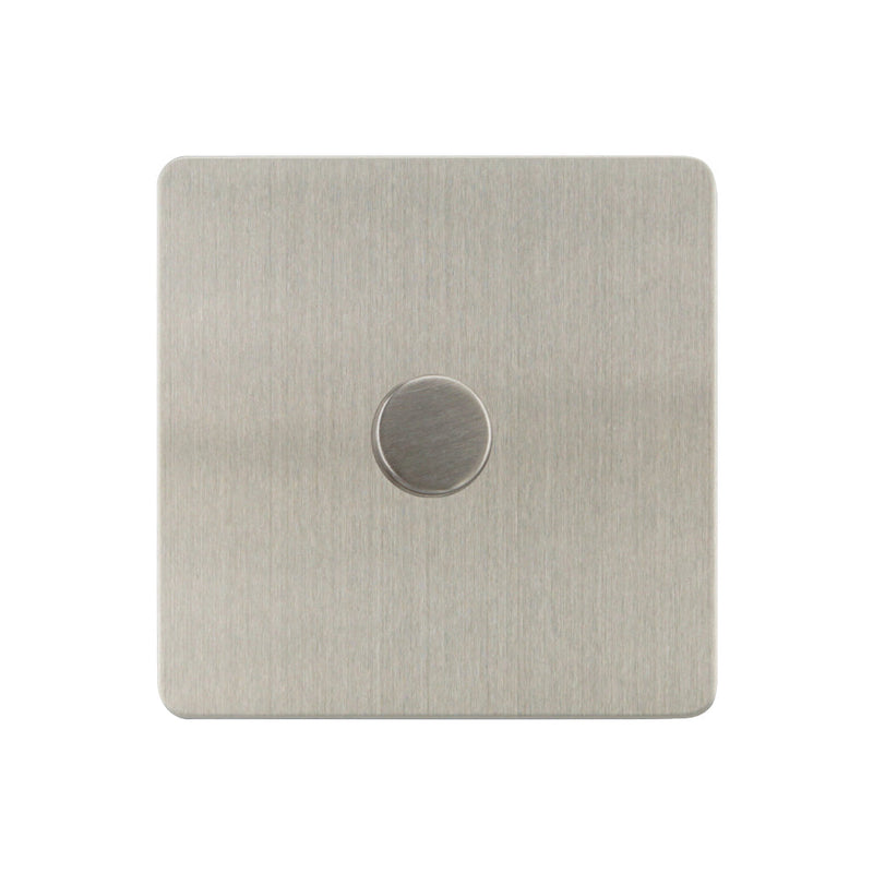 Caradok - The Ultra Flat - Brushed Chrome - FN146IUD - 1G Intelligent Universal Dimmer Switch Brushed Chrome (1 X 200W) - Hardware > Power & Electrical Supplies > Power Outlets & Sockets > Wall Outlets Caradok - The Ultra Flat - Brushed Steel