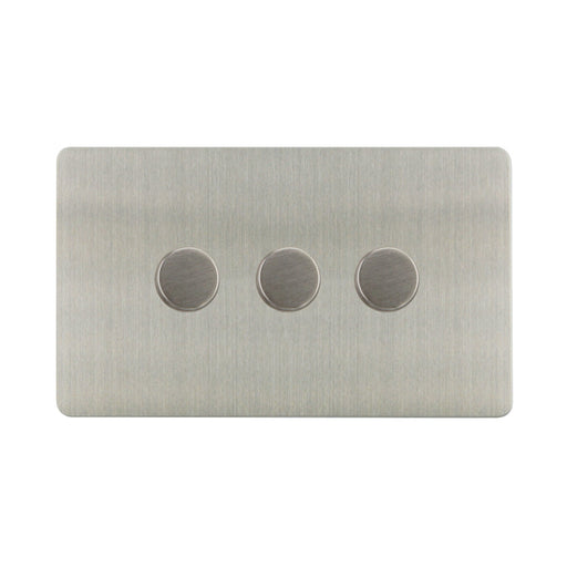 Caradok - The Ultra Flat - Brushed Chrome - FN155D - 500W 3G 2Way Incandescent Dimmer Brushed Chrome - Hardware > Power & Electrical Supplies > Power Outlets & Sockets > Wall Outlets Caradok - The Ultra Flat - Brushed Steel