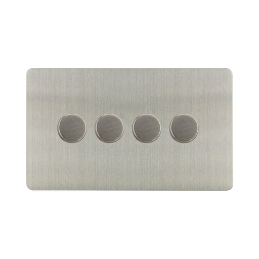 Caradok - The Ultra Flat - Brushed Chrome - FN157D - 500W 4G 2Way Incandescent Dimmer Brushed Chrome - Hardware > Power & Electrical Supplies > Power Outlets & Sockets > Wall Outlets Caradok - The Ultra Flat - Brushed Steel