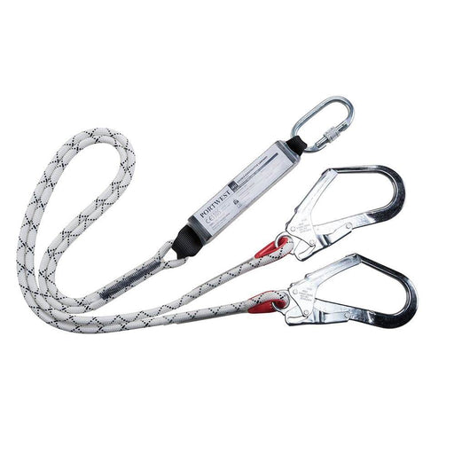 Portwest FP55 Double Kernmantle 1.8m Lanyard With Shock Absorber - MISCELLANEOUS