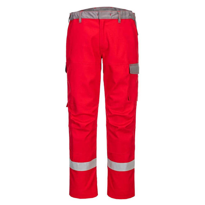 Portwest FR06 FR Bizflame Industry Two Tone Trousers Red, 38" Waist Regular Leg - Apparel & Accessories > Clothing > Uniforms & Workwear > Contractor Pants & Coveralls SALE TROUSERS